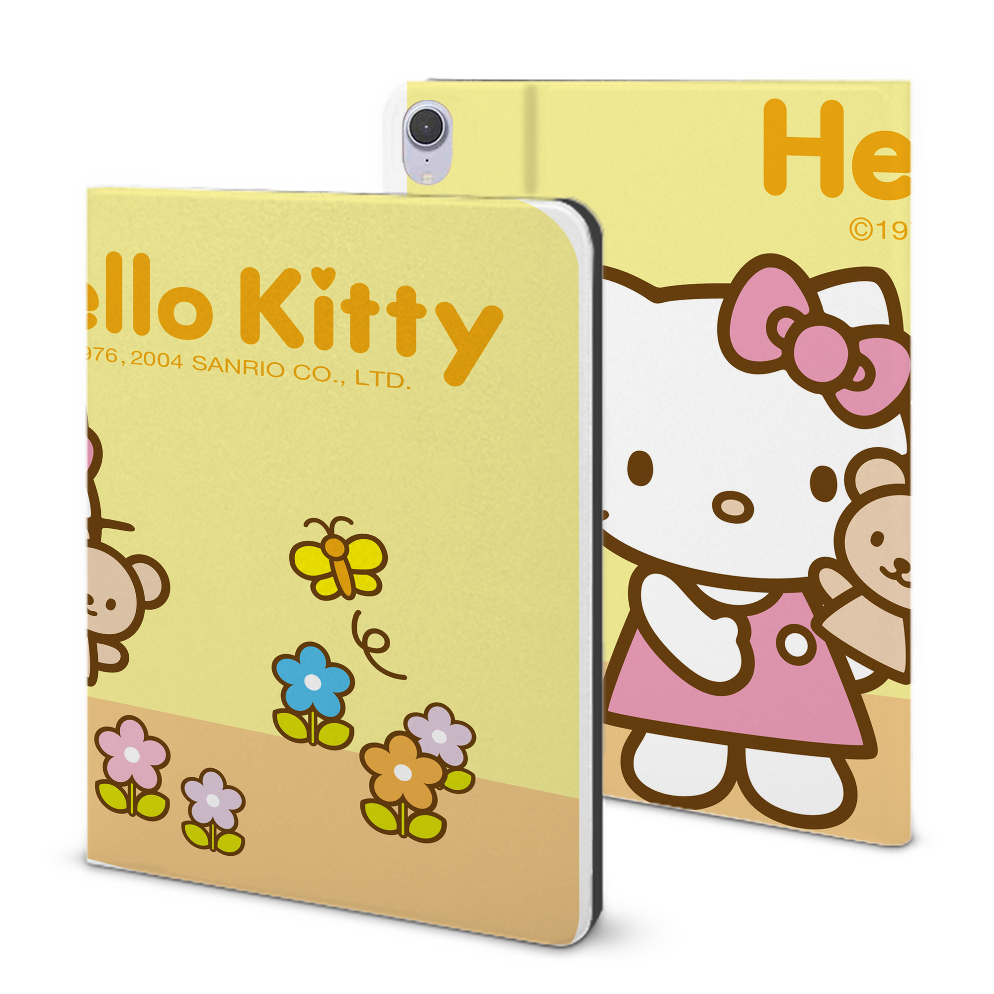 （画像用） Hello Kitty ハローキティ IPad ケース ブック型 PUレザー TPU 耐衝撃 軽量 薄型 ペン収納なし 全面保護 IPad 各モデル対応